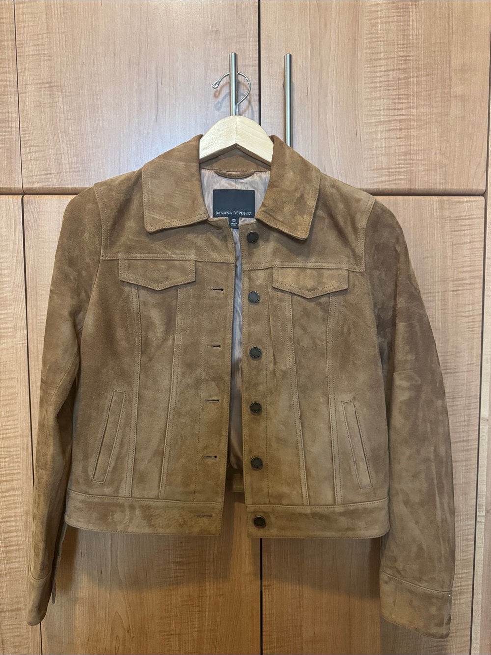 Banana Republic Suede Trucker Jacket - Brown